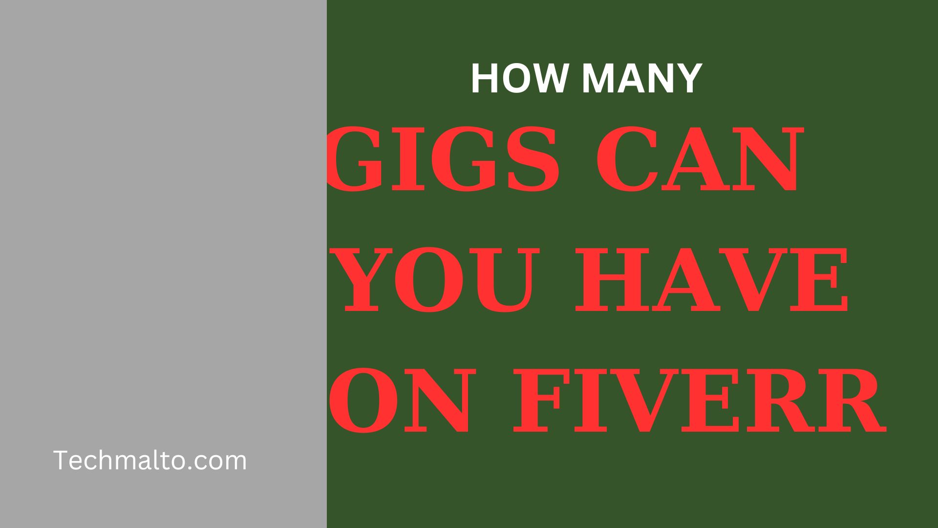 How many gigs can you have on fiverr